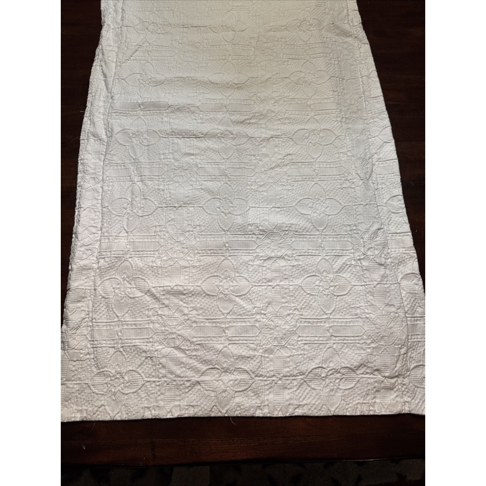 Ralph Lauren Pillow Sham KING Size Sascha Textured Medallion White - Picture 5 of 9